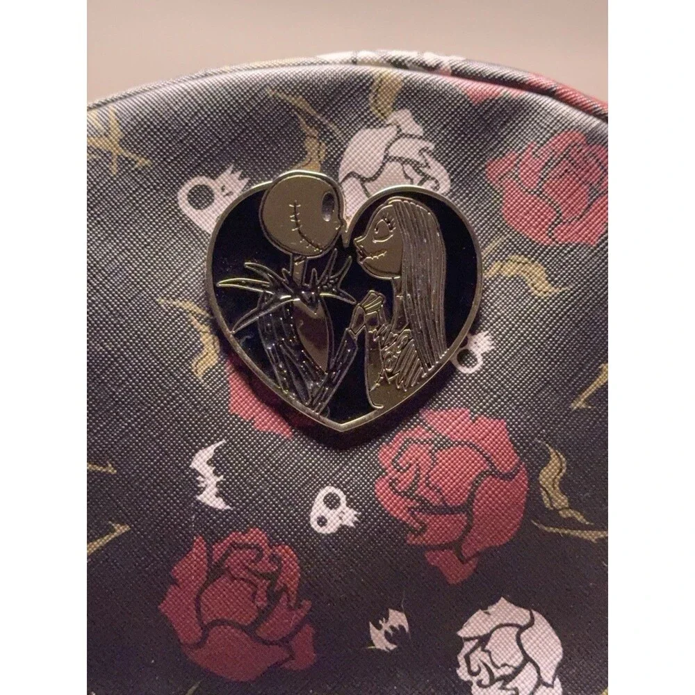 THE NIGHTMARE BEFORE CHRISTMAS JACK AND SALLY BLACK RED MINI BACKPACK Bioworld